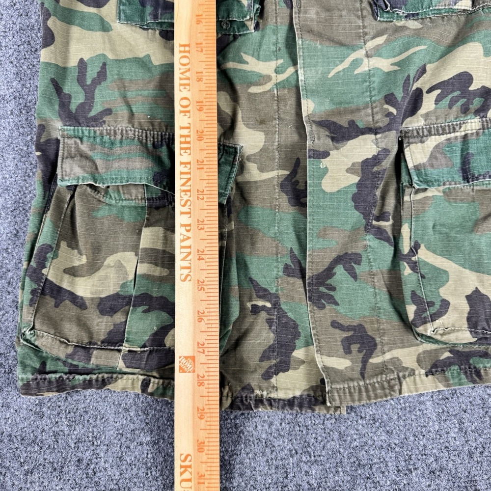 Vintage US Air Force BDU Jacket Mens Woodland Camo Patches Named Strategic USA - Picture 4 of 7